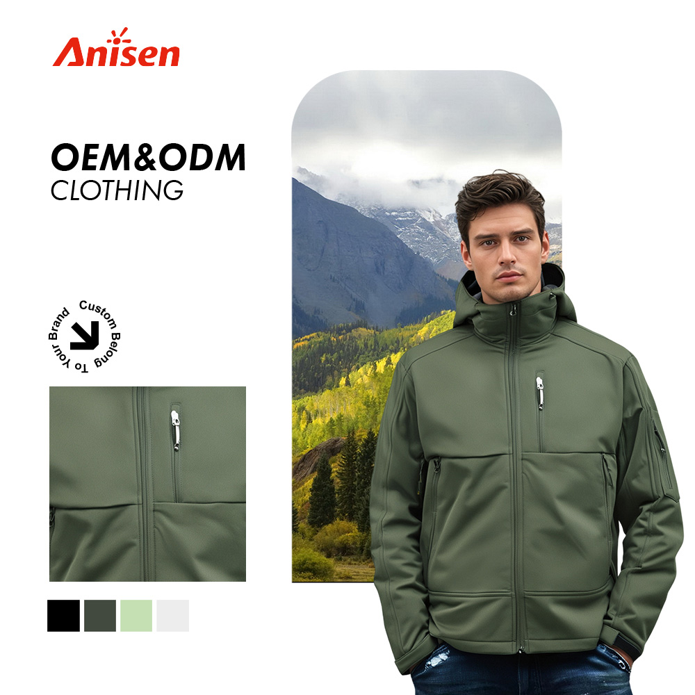 Men New Design Custom Men Hiking Outdoor Jacket Plus Size Winter Waterproof Warm Softshell Jacket